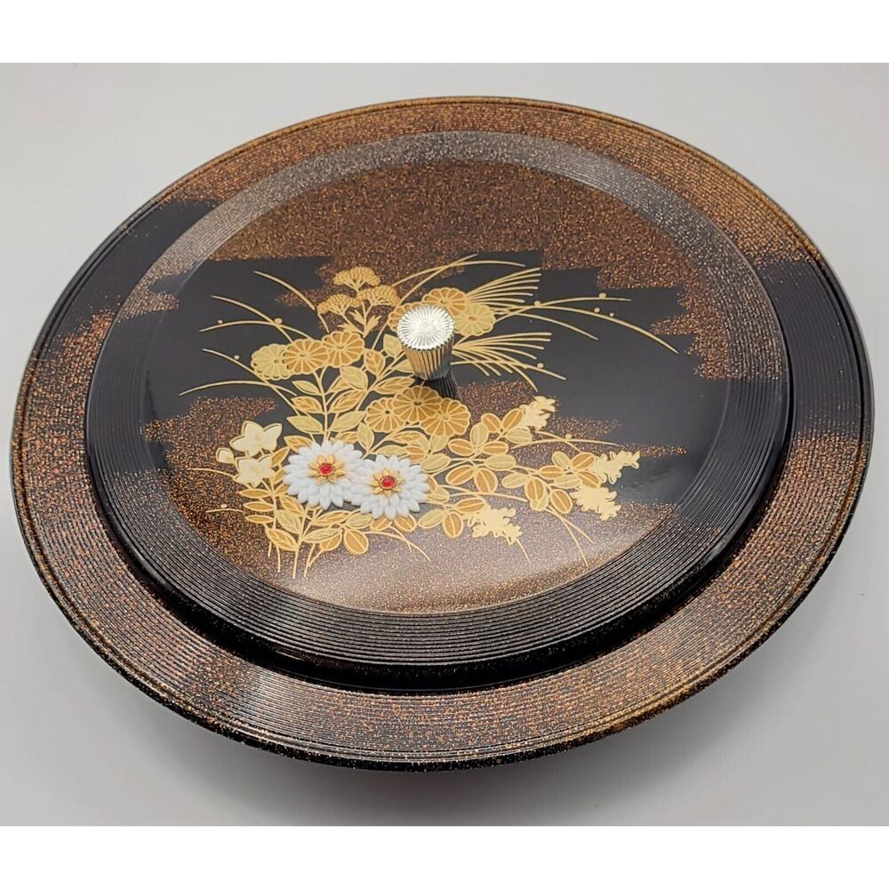 Japanese OMC Wood Tone Plastic Round Condiments Storage Bowl